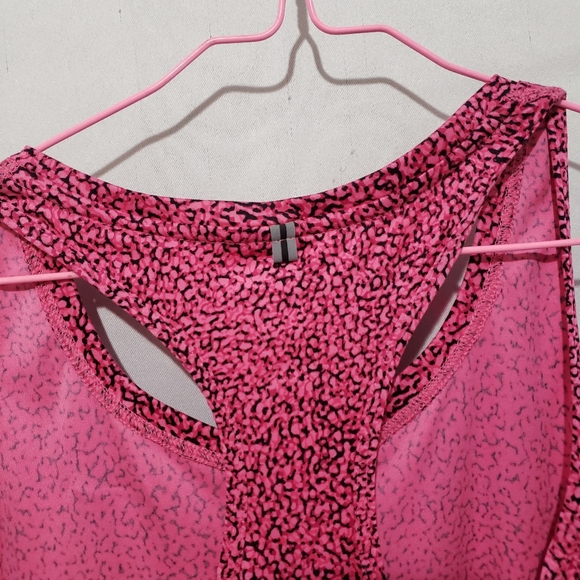 Nike Drifit Pink Cheetah Print Racer Back Tank Large - Picture 6 of 12